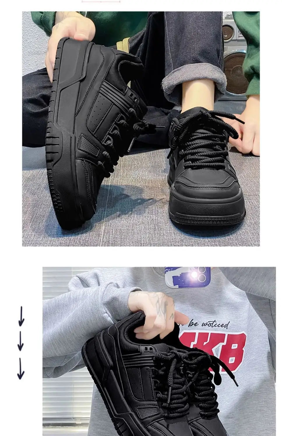 Men Platform Running Sneakers.