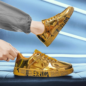 Men Luxury Gold Sneakers