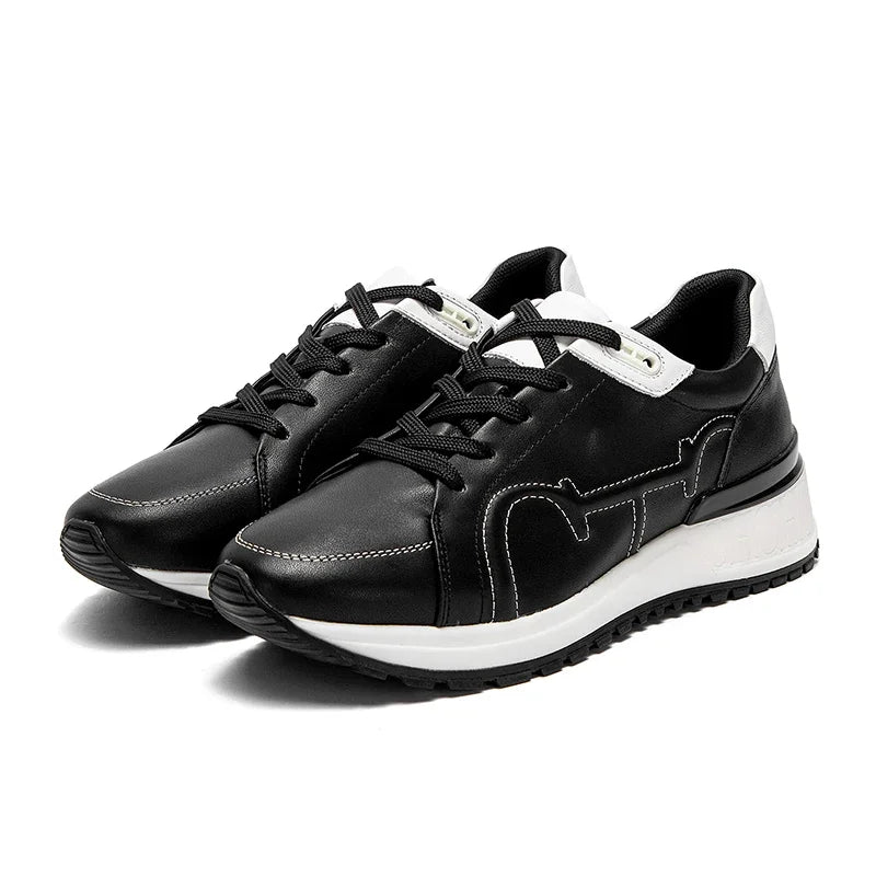 Women Orthopedic Sneakers – Comfortable Balance Shoes displayed on mossy ground with outdoor tools and rustic background.