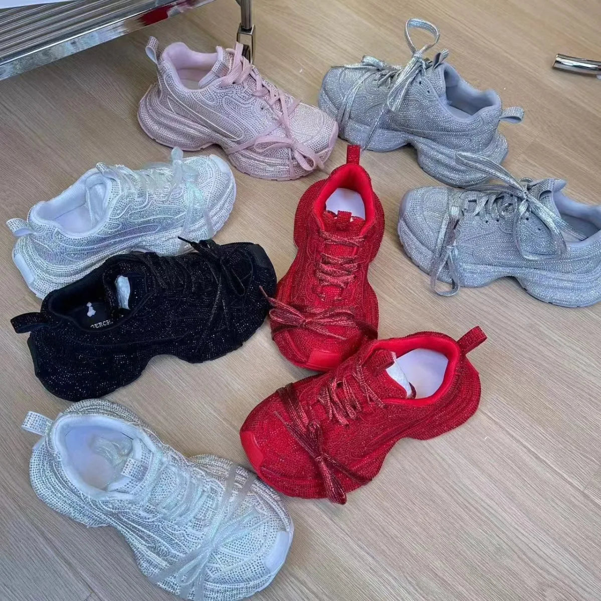 Women Customized Fashion Sneakers in grey with stylish design and comfortable fit.