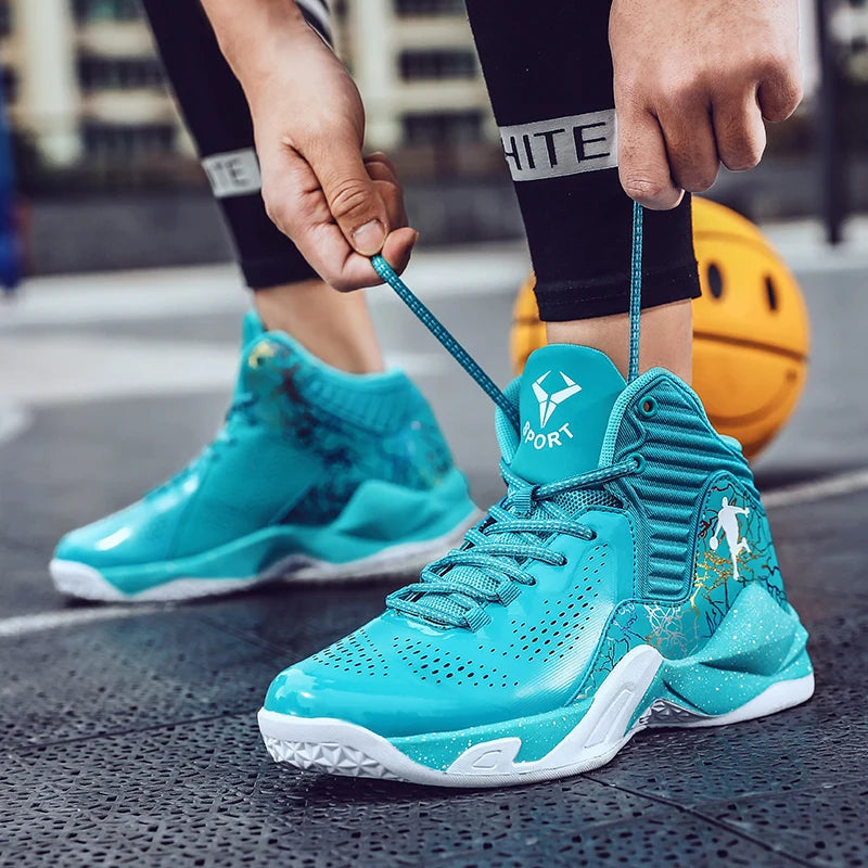Men Basketball Shoes Field Sneaker Athletic Cushioned Basketball Boots Professional Wearable Casual Boys Training Sports Shoes